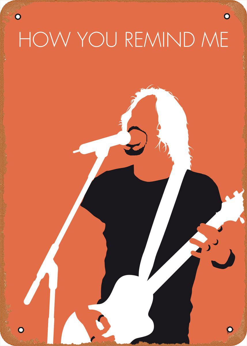 Minimal Music Posters No183 MY Nickelback Minimal Music poster Metal Tin Sign Poster Vintage Art Wall Decor 12 x 8 inch