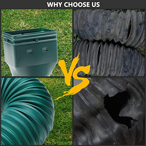 Yuearn Gutter Downspout Extensions, Rainwater Drainage Pipe Connector, Down Spout Extender, Gutter Connector Rainwater Drainage Downspout Flexible Rain Drain Extender From 21 To 58 Inches, 2 Pack #TOP4