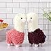Giocattolo di Alpaca in Peluche 2 Pezzi 11 Pollici Animali di Lama di Peluche Morbido Alpaca Imbottito di Peluche per Bambola Regalo per Bambini (Viola, Rosa)