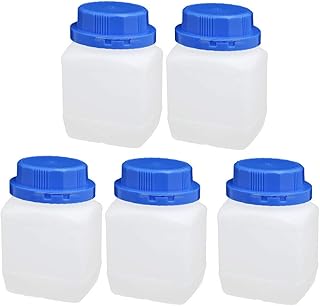 Lon0167 New 5pcs 450ml Featured Plastic Square Wide reliable efficacy Mouth Chemical Sample Reagent Bottle Thickening(id:8e6 df e3 a7c)