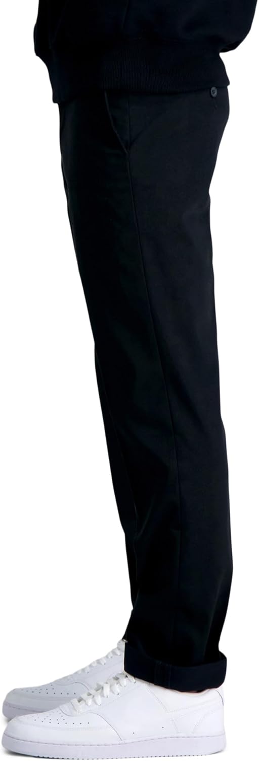 Haggar Mens Premium No Iron Khaki Slim Fit Flat Front Casual Pant - Image 2