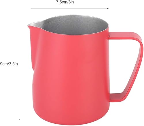 Miniatura 9 de Taza espumadora de leche jarra espumadora de leche jarra de acero inoxidable taza espumadora de leche jarra espumadora de leche recipiente de café