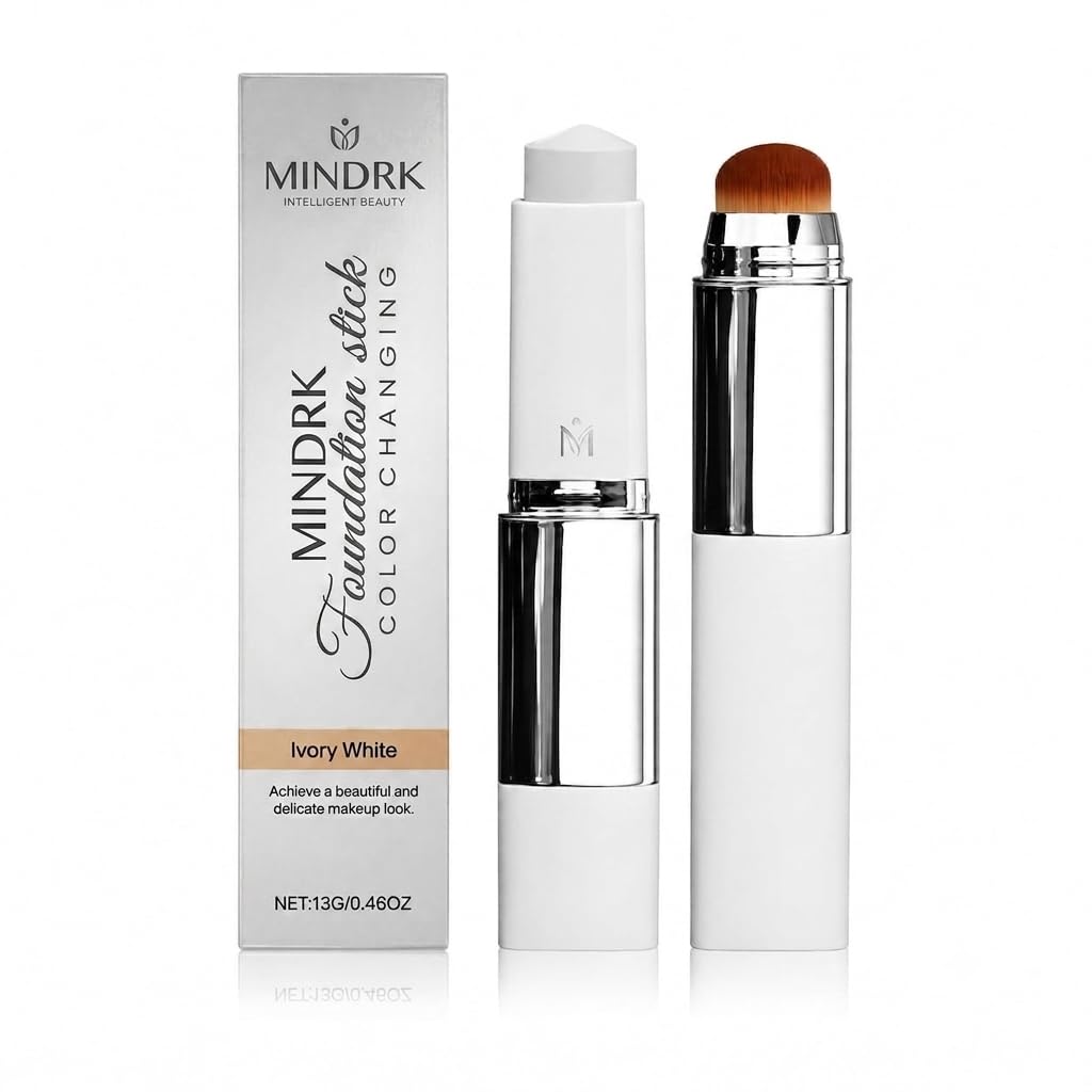 Color Changing Foundation Stick with Built-in Brush | Twist-Up Stick Format | Ivory White Skin Variant | 13 g-picture-29