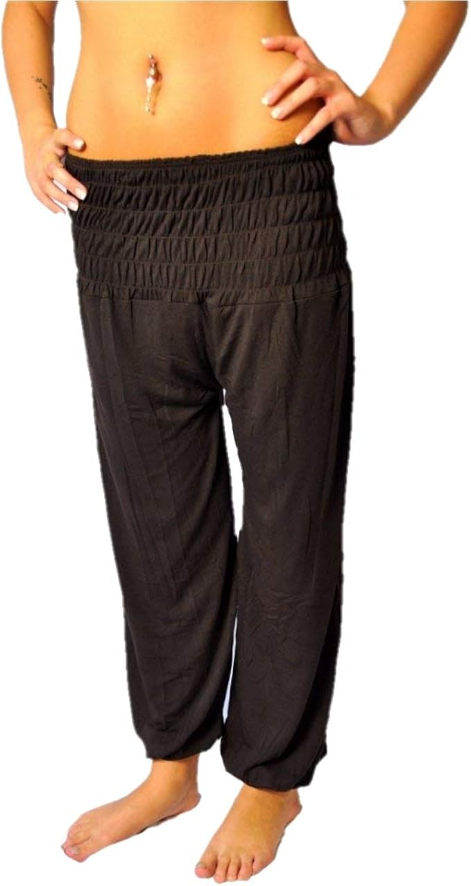 N Oriental Womens Harem Pants Aladdin Trousers Ladies Baggy Pants, Dark