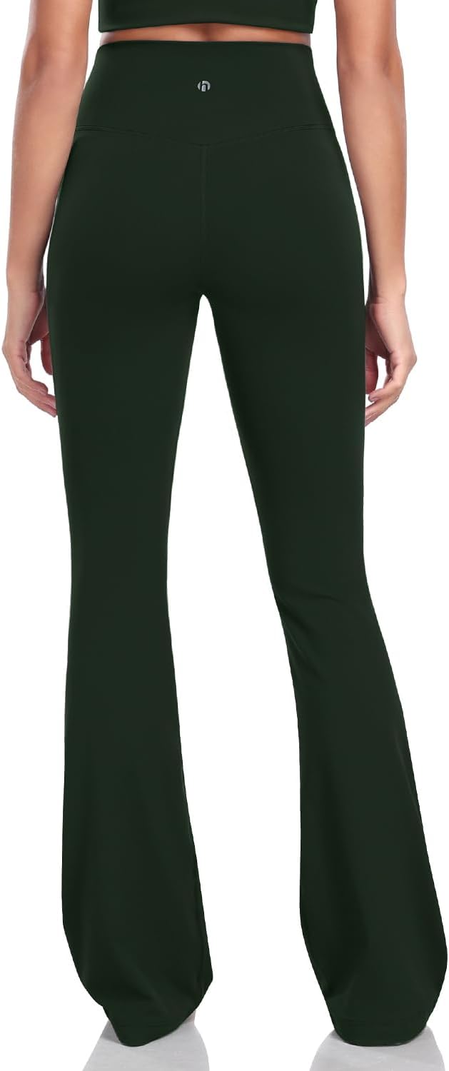 HeyNuts Harmony Flare Leggings 29"/30.5"/32.5"/34.5", High Waisted Tummy Control Wide Leg Bootcut Yoga Pants Lounge Soft - Image 5