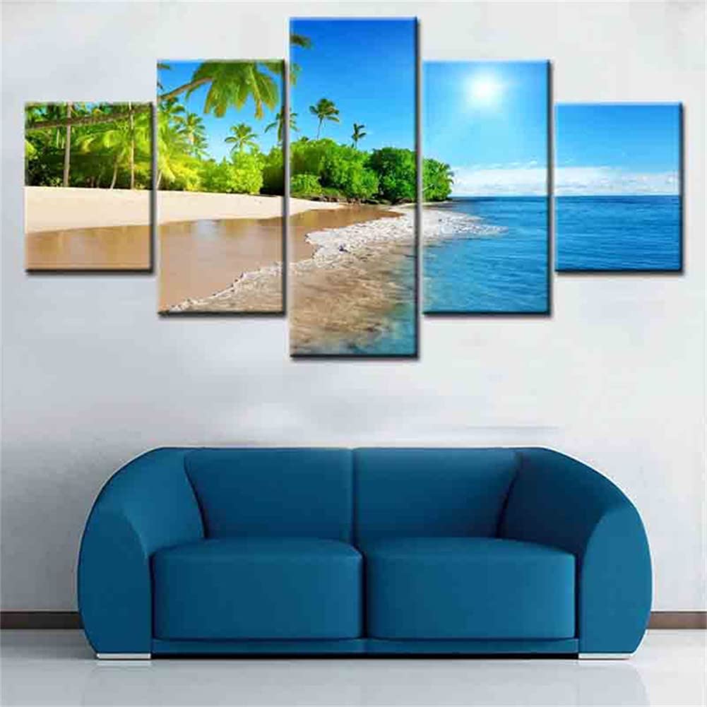 Kit diamant peinture plage 5D pour créer un tableau mural de salon
