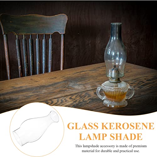 Mobestech Oil Lamp Globe Lamp Replacement Kerosene Lamp Shade Glass Oil Lamp Chimney Hurricane Lamp Glass Replacement Clear for Crimp Top Chimney