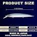 LUCKY CRAFT Surf Pointer 115MR Saltwater Fishing Lures for Halibut and Stripped Bass, Long Casting Jerkbait, Sinking Surf Fishing Gear, Fish Accessories for Tackle Box, 714 Metallic Sardine