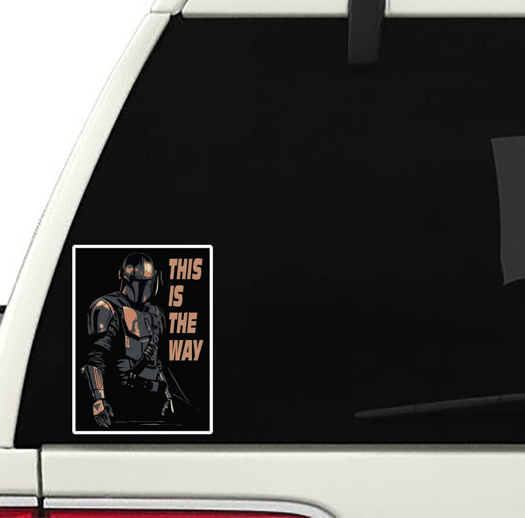 Seek Racing This is The Way Mando Helmet Decal CAR Truck Window Bumper Sticker Mando Star Wars MANDOLORIAN