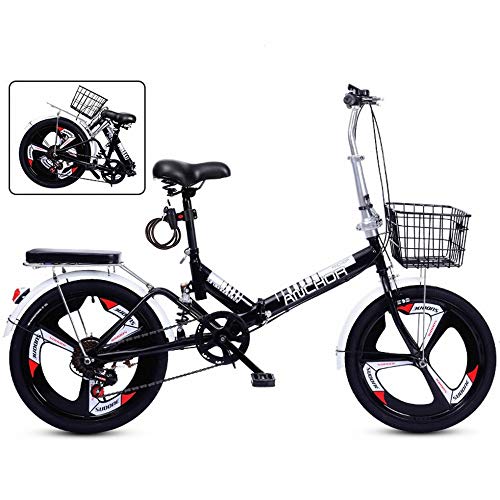 Bicicleta de montaña plegable de 16 pulgadas y velocidad variable para adultos