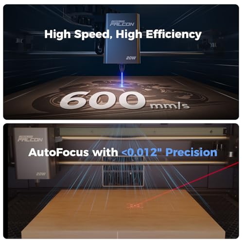 Image of Creality Falcon A1 Pro 20W Laser Engraver with Air Assist, HD Smart Camera for Auto Focus, APP Control, Class 1 Safety Enclosed Engraving Machine for Wood and Metal, Acrylic(White)