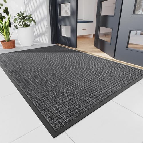 Naturei Durable Front Door Mat, 72" x 48" Heavy Duty Indoor Outdoor Doormat for Entryway, Non-Slip Rubber Backing, Stain and Fade Resistant Commercial Floor Mat for Home Office Entry