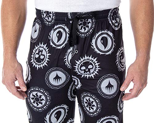 Magic The Gathering Men's Element Mana Color Logo Symbols Sleep Lounge Pajama Pants2