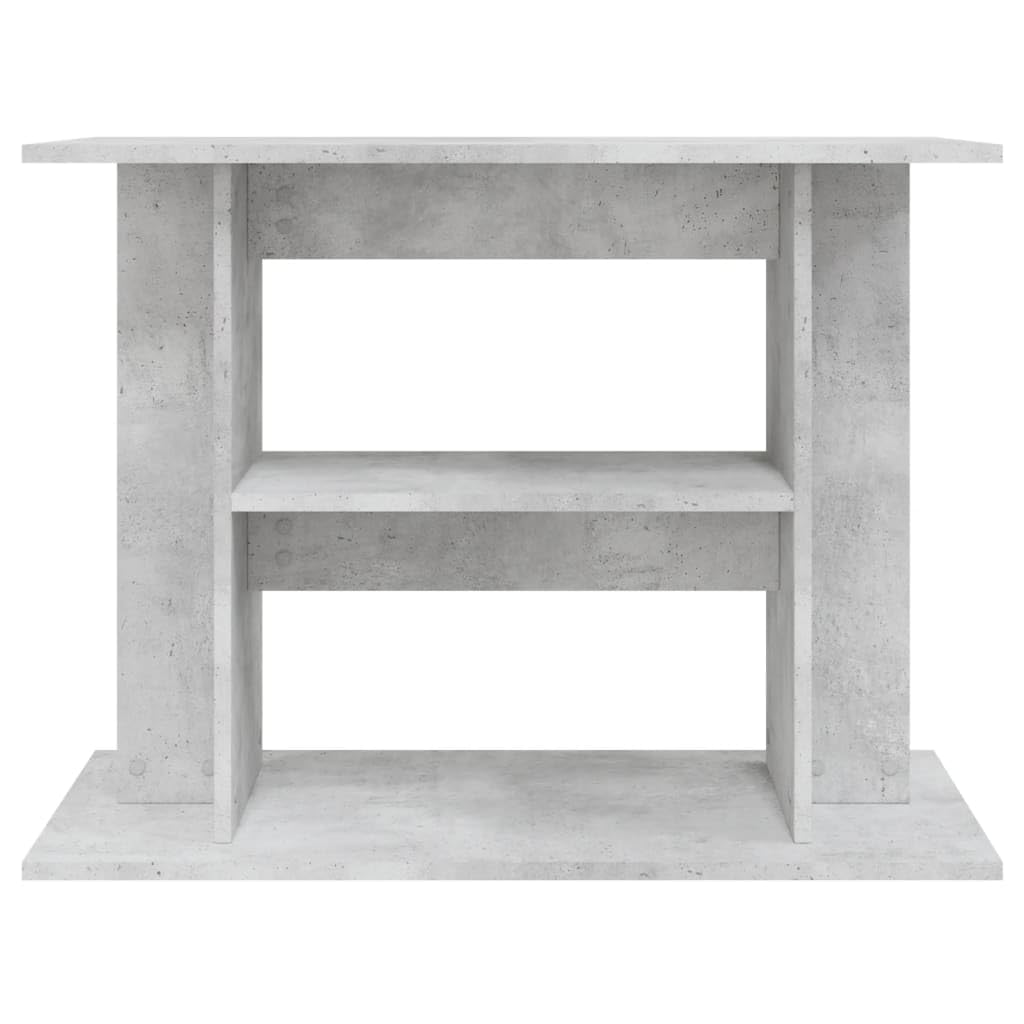 Gecheer Support pour aquarium avec étagère en aggloméré, gris ciment, 80 x 35 x 60 cm, meuble pour aquarium avec étagère en aggloméré, porte aquarium avec étagère en aggloméré