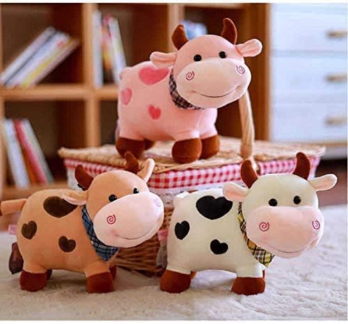 Image of CHIRUT Soft Plush Toy for Kids - Cute Stuffed Animal Soft Toy - Soft Cuddly Toy for Baby Boys & Girls, Return Gift & Room Decor - Pink Moo Cow 25cm (Pack of 2 Cow)