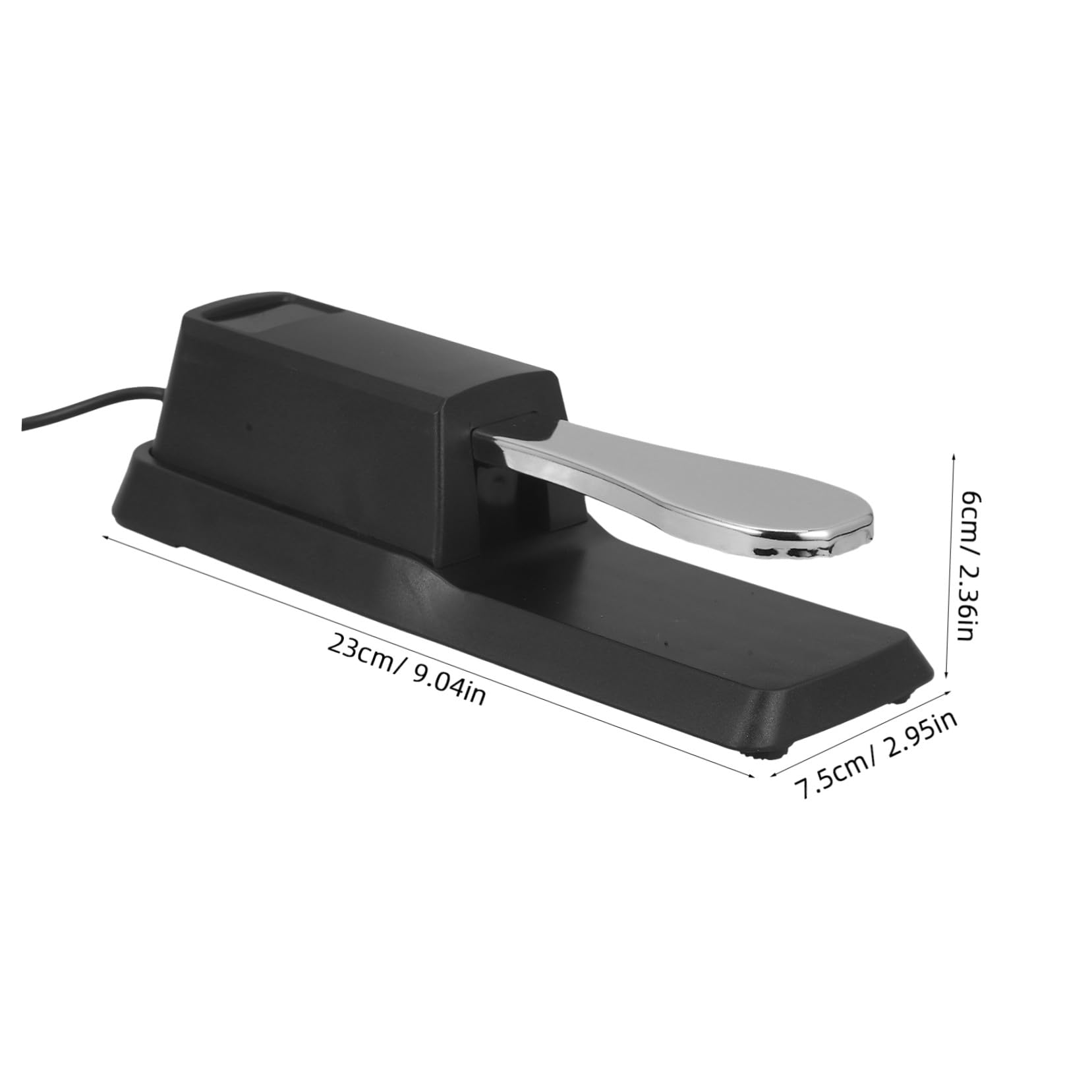 Pedal de Sostenido para Piano Eléctrico Resistente Antideslizante Efecto Prolongado para Estudio y Práctica Compatible con Teclados y Pianos Digitales Color Plateado