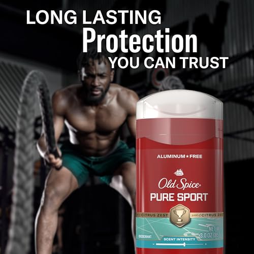 Image of Old Spice Aluminum Free Deodorant for Men, 24 /7 Odor Protection, 24 /7 Freshness & Lasting Scent, Pure Sport with Citrus Zest Scent, 3 oz