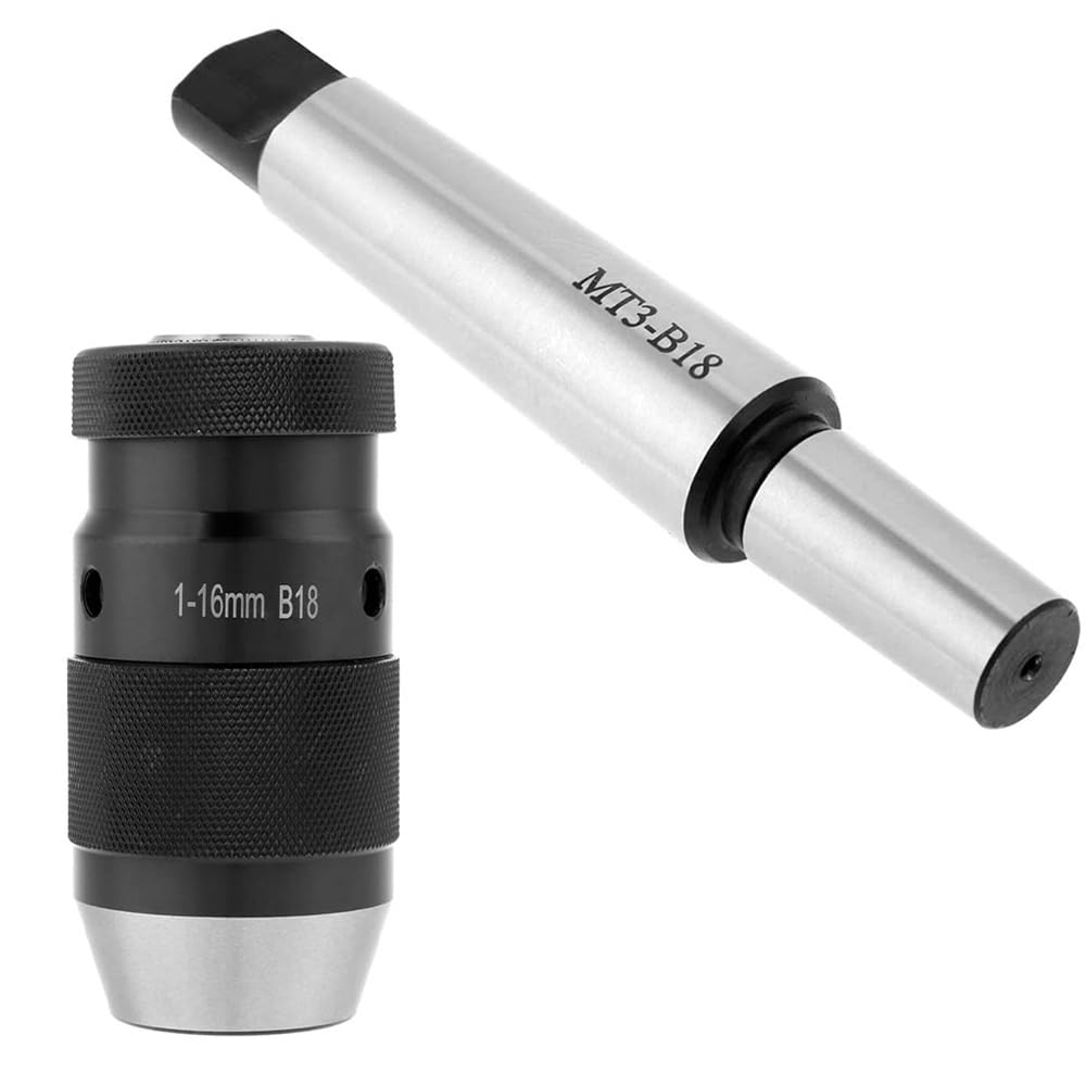 Mandrino per trapano elettrico Mandrino autoserrante for trapano da tornio senza chiave, acciaio 45#, capacità 1-16 mm, mandrino for con attacco conico MT3-B18