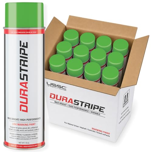 Image of Athletic Field Marking Paint - (CASE) 12 /18 Ounce Cans. The Most durable line marking paint available! Several colors to choose from. (Fluorescent Green)