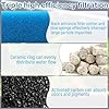 Aquarium Media Maintenance Kit Replacement for Fluval AC110 Power Filter, Includes 1 Blue Foam Filters, 2 Intake Strainer Sponge,2Pack Ceramic Rings and 4 Pack Activated Carbon #3