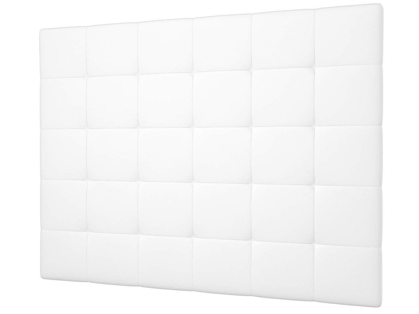 LA WEB DEL COLCHON - Cabecero tapizado Celio para Cama de 180 (190 x 120 cms) Blanco Polipiel