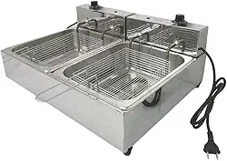 Fritadeira Elétrica 2 Cubas 10 Litros Industrial 220v - Boni