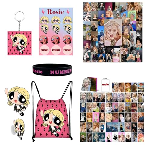 Set regalo Blackpink, Confezione regalo per fan dei Blackpink, Blackpink Rose Photocard, Blackpink Gadget Regali, Catola zaino APT rosa Confezione regalo Blackpink, Adesivi bracciale supporto telefono