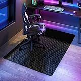 SALLOUS Chair Mat for Hard Floors, 47'x36' Office Chair Mat for Hardwood Floor, Multi-Purpose Hard Floor Protector Computer Desk Mat for Home Office, Non-Slip Vinyl Floor Mat for Gaming Chairs (Black)