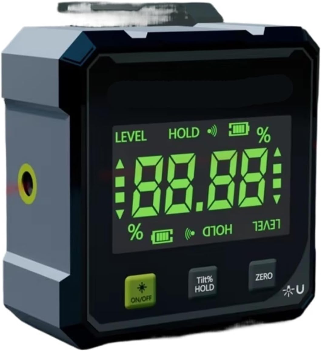 1pcs Protractor Inclinometer with Digital Display Dual Laser 360 Degree Magnetic Electronic Level Angle Gauge