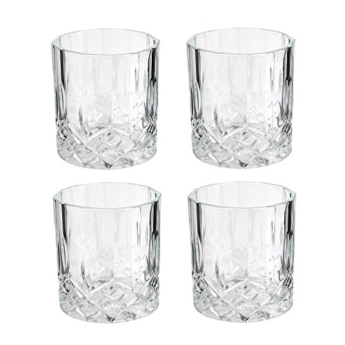 COOK CONCEPT - KV7190 Jarra de Whisky con 4 Vasos a Juego - Diseñada para Degustación - Servicio Práctico - Capacidad 930 ml - Tamaño 9 x 9 x 22,80 cm - Color Transparente