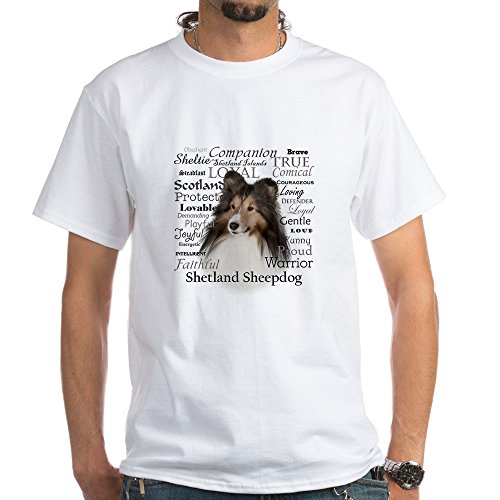 CafePress Sheltie Traits T-Shirt 100% Cotton T-Shirt, White