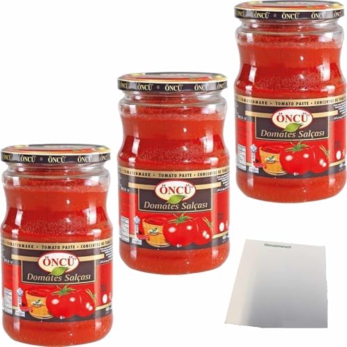 usy Bundle für Öncü Tomatenmark 3er Pack (3x700g Glas) + usy Block