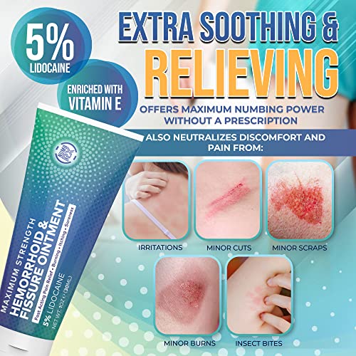 Numbrx - Premium Hemorrhoid Cream - Topical Anesthetic Numbing Cream With 5% Lidocaine - Hemmoroid Shrinking And Anel Fissure Treatment - Pain Relief Cream - 1 Oz (30 Ml) #TOP3