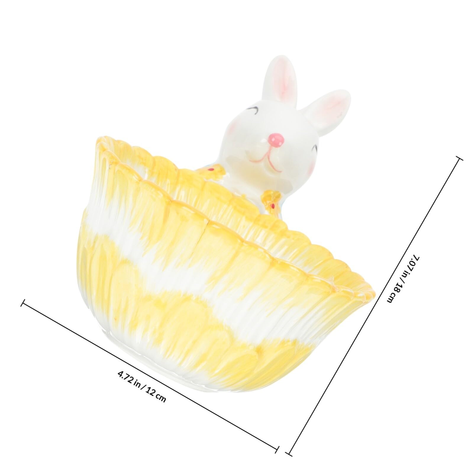 Decorazione Coniglio in Ceramica Realistica per Festa di Pasqua Sensazione Confortevole senza Sbavature, Ornamento da Tavolo per Compleanno