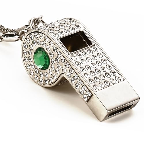 Sifflet en métal avec strass pour entraîneur fatigué de crier