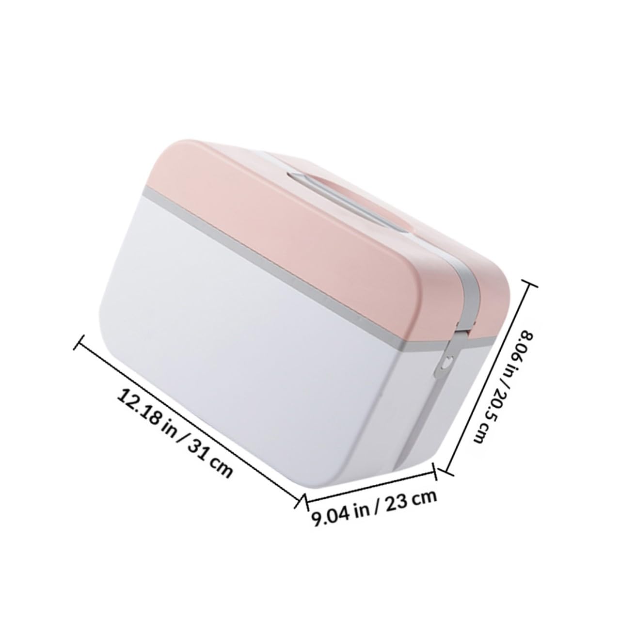 ABOOFAN Cassetta Primo Soccorso Plastica Rosa Doppio Strato 5236 Grande, Multiuso e Portatile con Maniglia, Contenitore Bloccabile per Medicinali da Casa e Ufficio