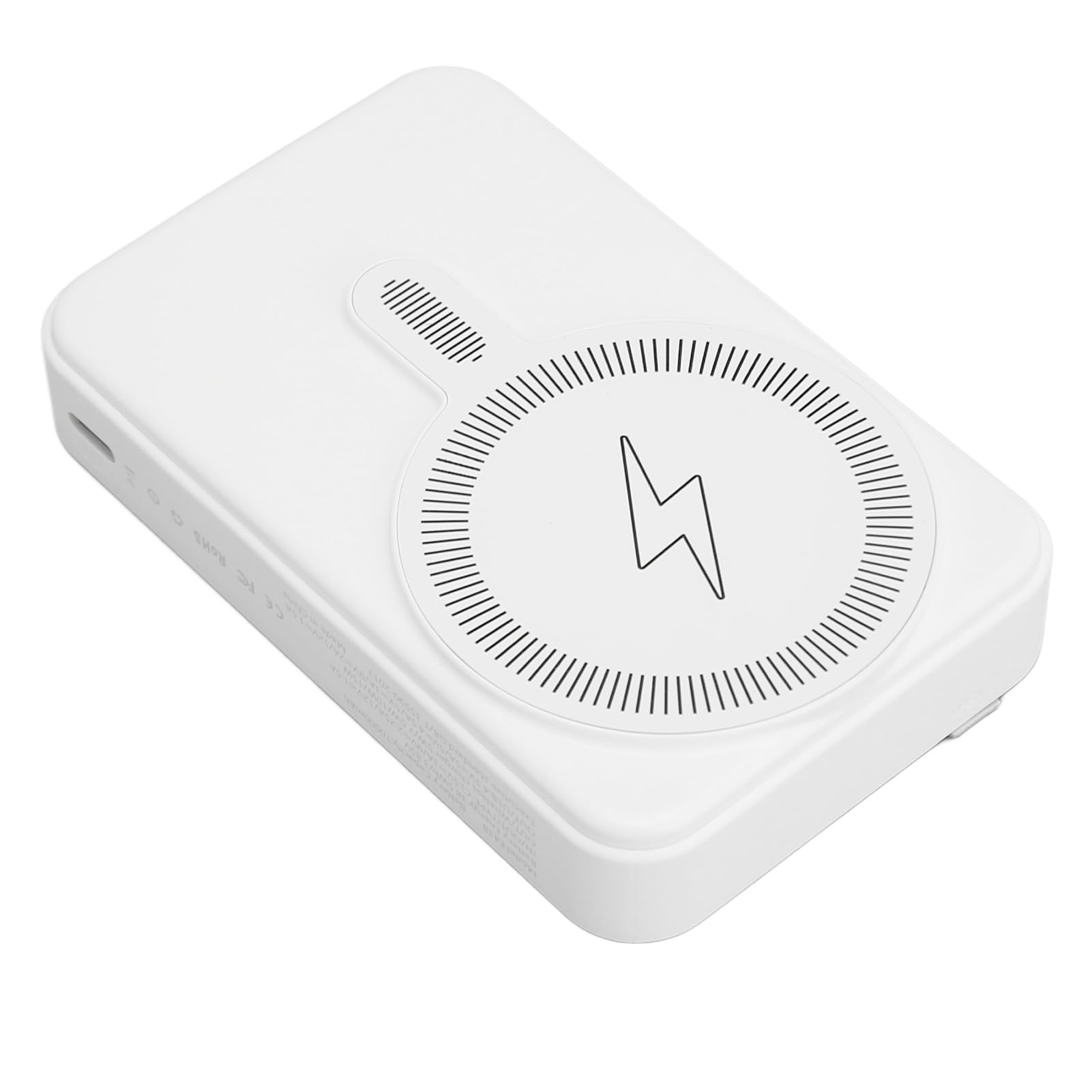 Cargador Portátil Inalámbrico, Batería Magnética de 10000mAh de Alta Capacidad con Pantalla LED para 14, 13, 12 Series (Blanco)