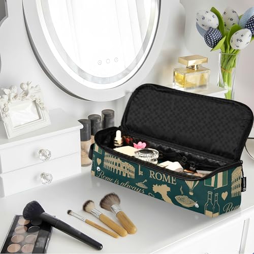 Bolsa de viaje y tapete resistente al calor para herramientas de cabello miniatura 7