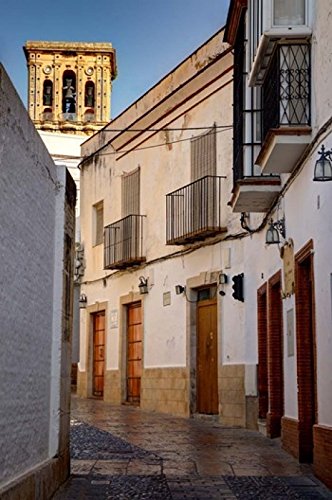 Spain Andalusia Cadiz Arcos De la Fontera Typical Street View Poster Print by Julie Eggers (18 x 24)