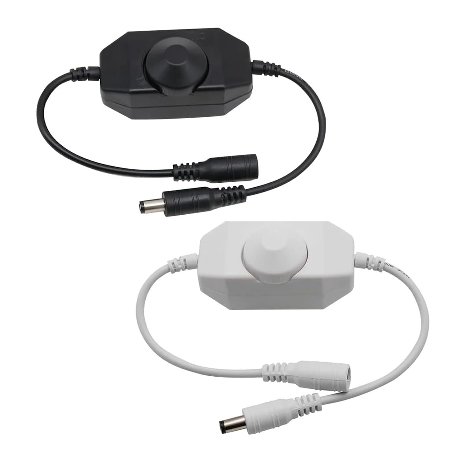 LED dimmer Switch COB Brightness Adjustment Controller 2835 5050 5730 5630 Driver LED Light with Power Supply Controller DC12V 24V(LED Dimmer-Black)