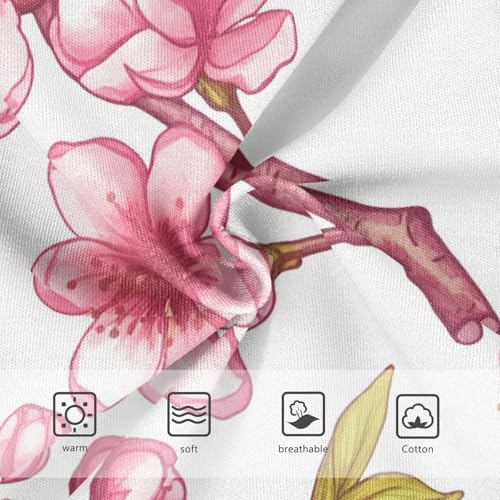 Cherry Blossom Pink Flower White Toddler Girls Underwear 2t Cotton Panties Little Girl Stylish Kids Briefs Undies3