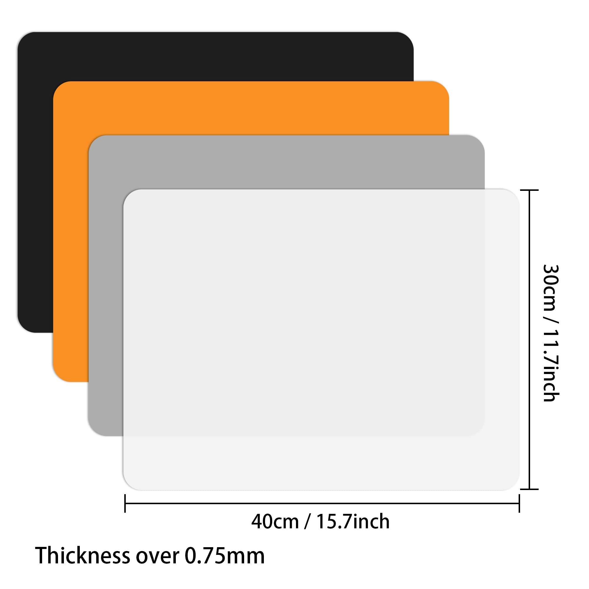SOSMAR 4 Pack Silicone Mats for Crafts A3 Large Silicone Sheet for Crafts Jewelry Casting Resin Moulds Mat Silicone Painting Mats Art Mat Placemat 15.7 x 11.7 Inches - Image 3