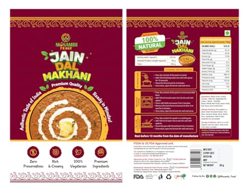Image of MOSAMBI FEAST Ready to Eat Jain Dal Makhni | Zero Preservatives | Rich & Creamy