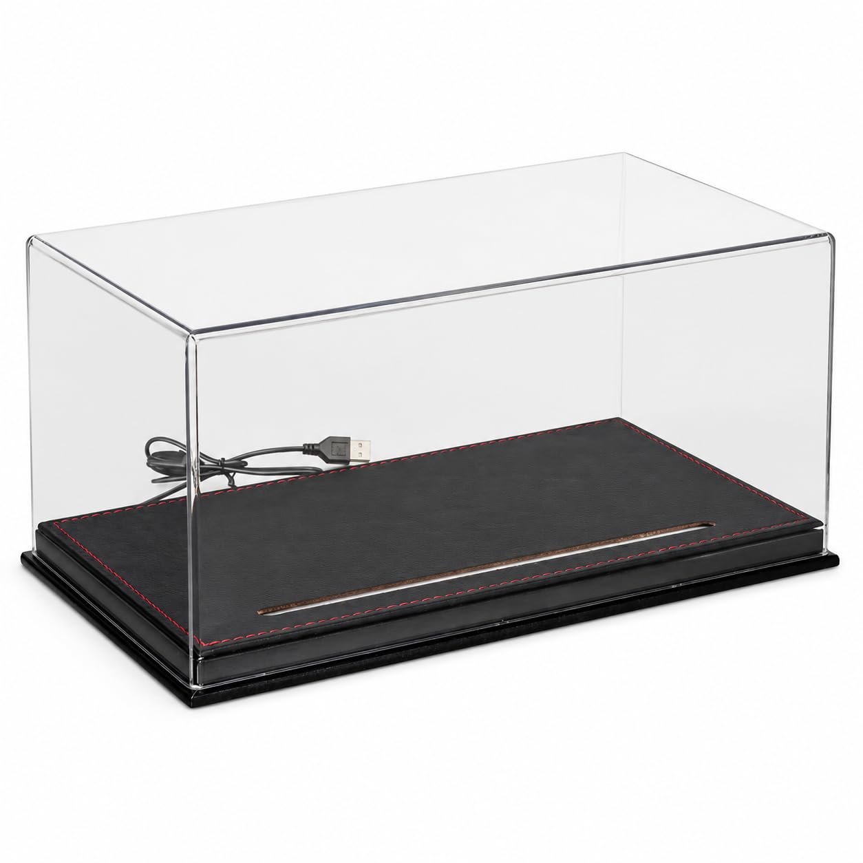 Espositiva per Modellini Auto , Base in similpelle nera con luce