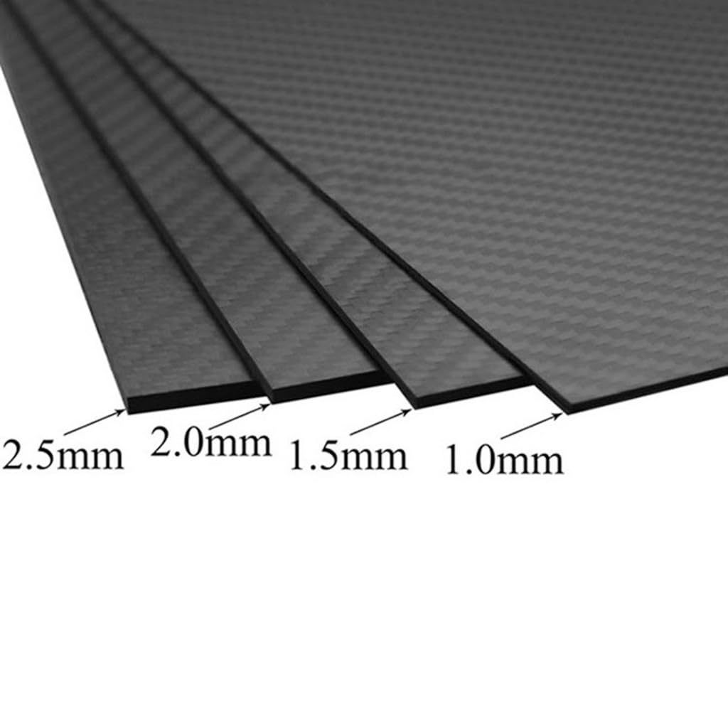 Płyty z włókna węglowego, 1 szt. Matowa powierzchnia 3K, do sprzętu sportowego(400x250x1.6mm)