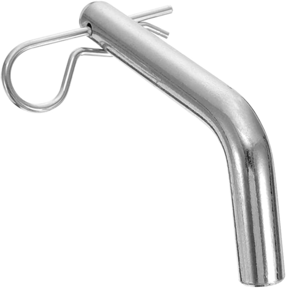 5/8 Inch Trailer Hitch Pin Lock with Clip Heavy Duty Iron Silver