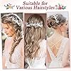 4 Pièces Accessoires Cheveux Mariage,Peigne Cheveux Mariage de Mariée Pinces à Cheveux Perle de Mariée de U Bijoux Cheveux Mariage en Pétale Cristal Pour Femmes Et Filles(Argent) #4
