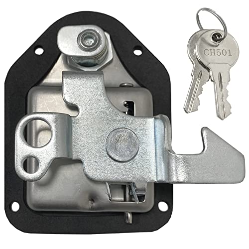 Ganlandy Tool Box Latch, Truck Toolbox Lock, Stainless Steel Folding Utility Trailer Paddle Handle Latch, 4-3/8 Inches X 3-1/4 Inches, Storage Rv Camper Door Lock With 2 Keys #TOP4