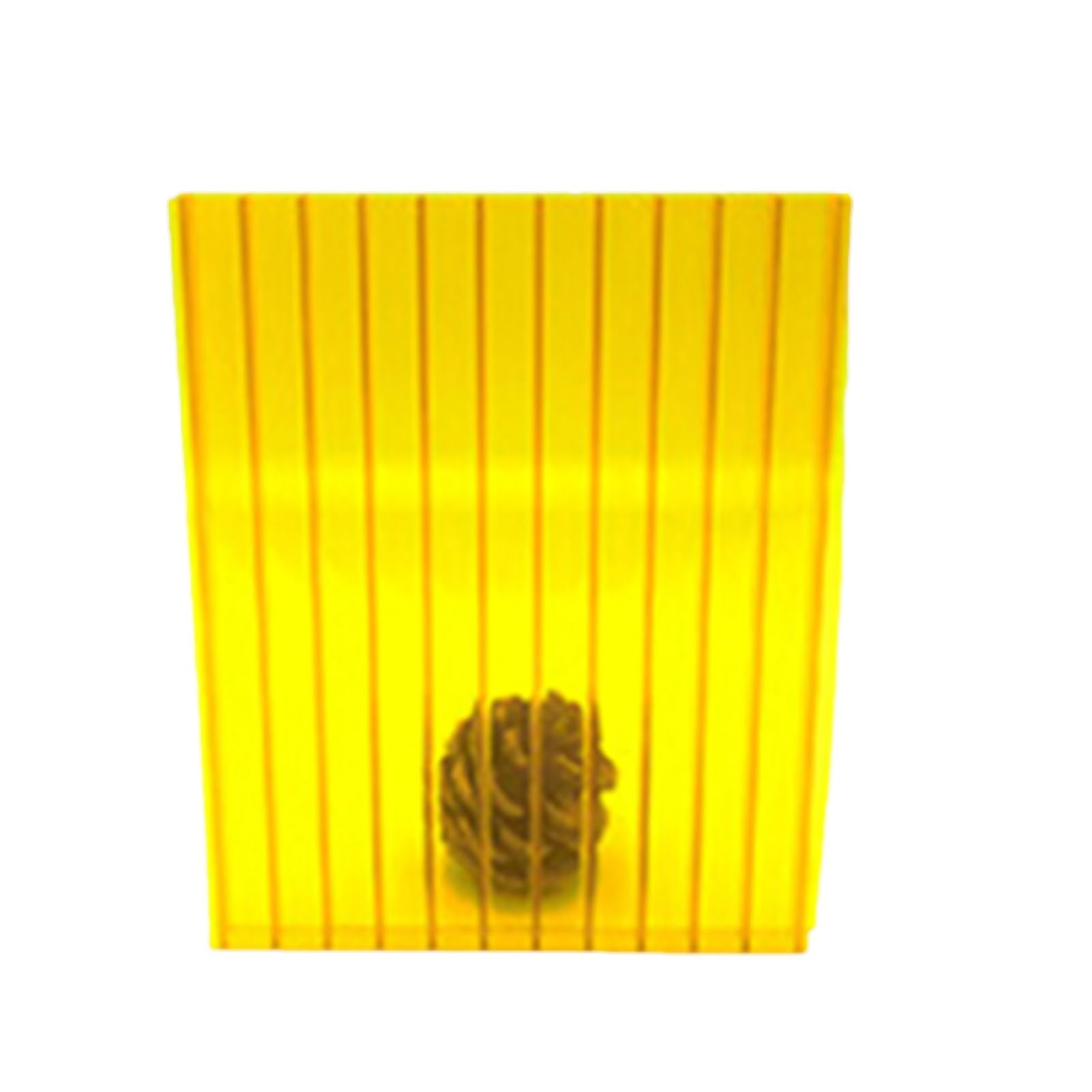 Generisch 48-teiliges doppelwandiges Polycarbonat-Gewächshauspaneel, leichtes, bruchsicheres Dach für Heimwerkerprojekte, Gewächshäuser, Schuppen und den Außenbereich (Gelb, 50 x 50 cm, 10 mm)