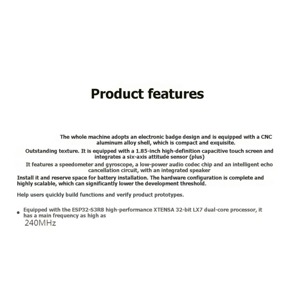Entwicklungsboard Touch-LCD 1,85 -S3R8 mit -Modell